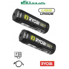 BATTERIA RYOBI 4V USB LITHIUM 3.0 Ah PACK DA 2 PEZZI ART. RB4L30X2
